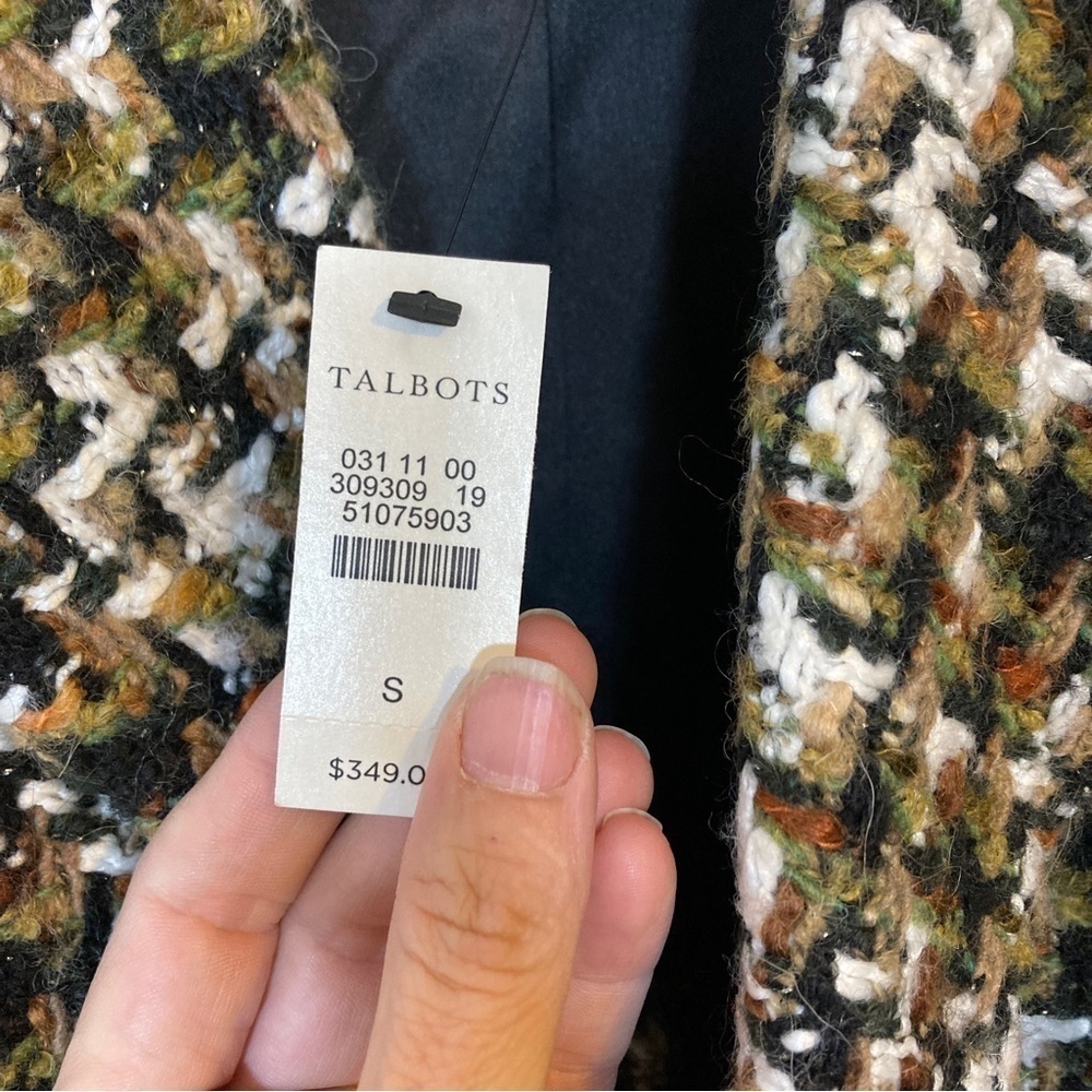 NWT Talbots Luxe Woven Jacket wool and metallic blend size small - Picture 10 of 11